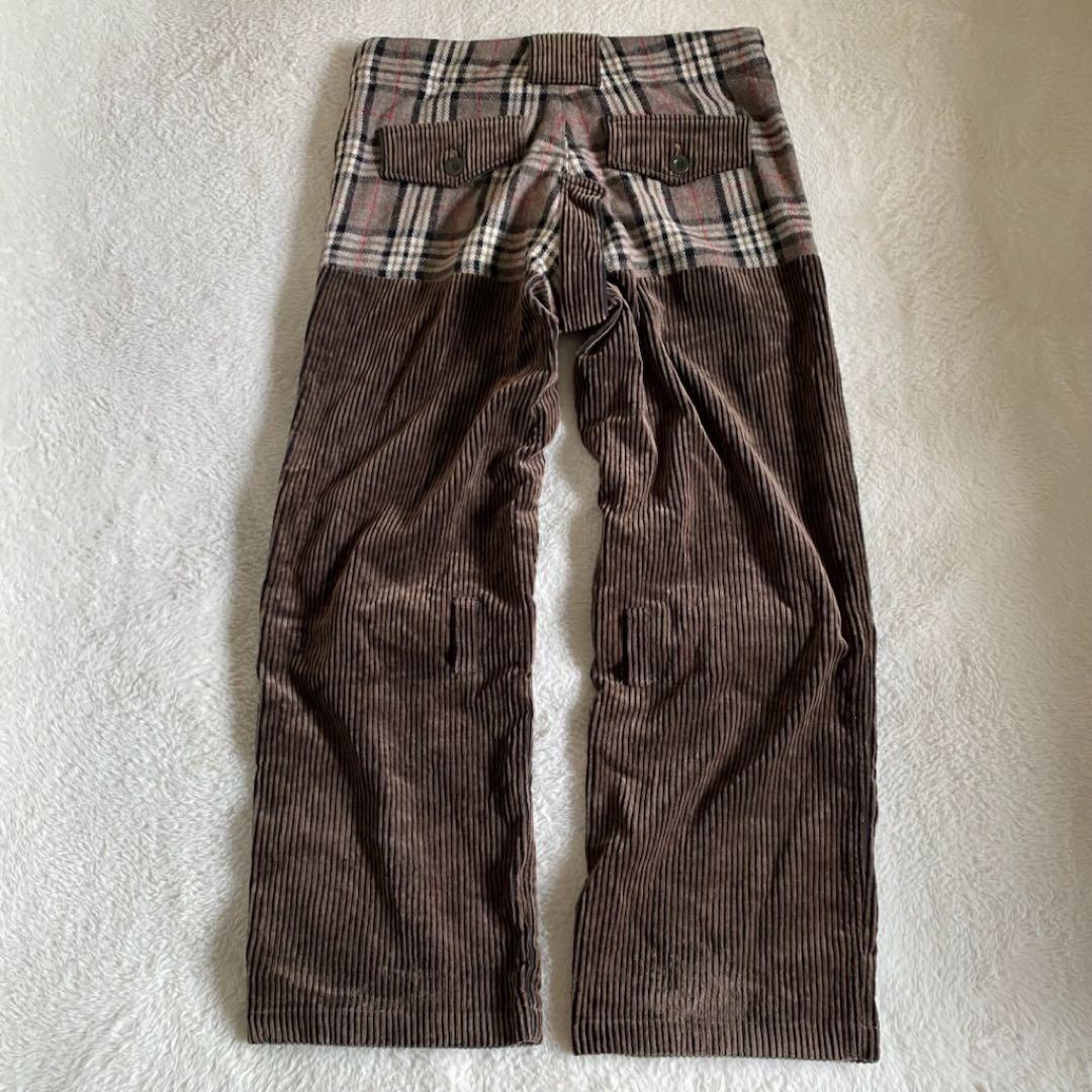 90s MILKBOY ミルクボーイ　ボンテージパンツ　コーデュロイ　チェック