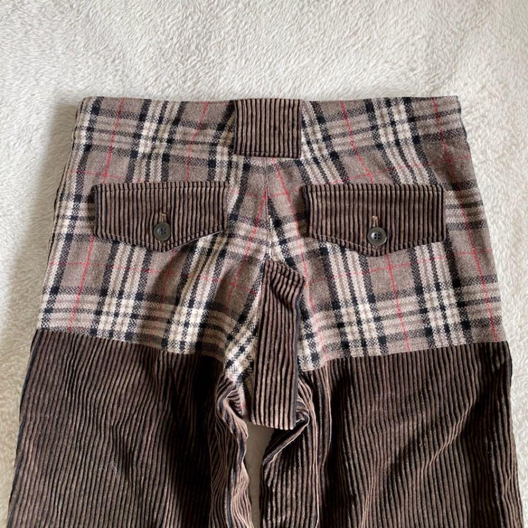 90s MILKBOY ミルクボーイ　ボンテージパンツ　コーデュロイ　チェック