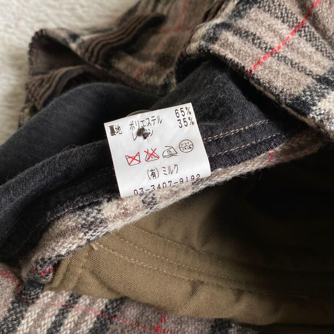 90s MILKBOY ミルクボーイ　ボンテージパンツ　コーデュロイ　チェック