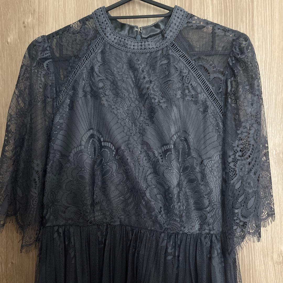 【DorryDoll】美品 パネル柄総レースドレス ダークカーキ M