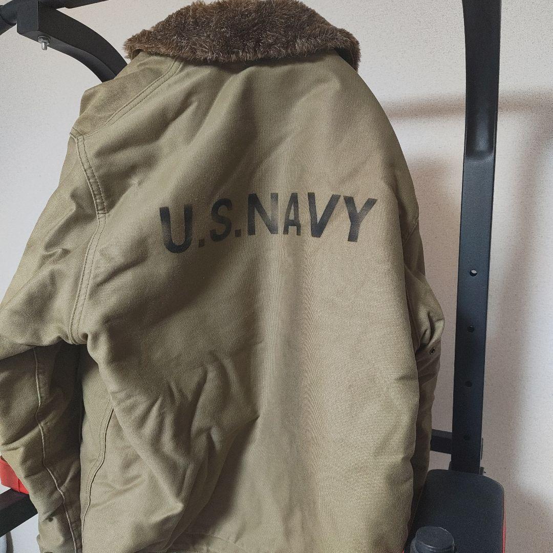 ヒューストン N-1 デッキジャケット タイト 40 バックステンシル タン