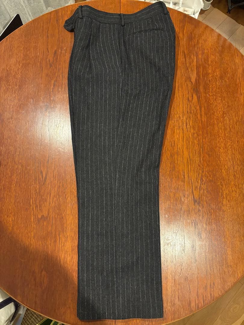 【極美品】NEAT lovat tweed チョークストライプ ワイドスラックス