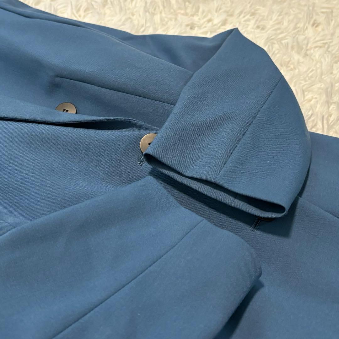 Theory luxe セオリーリュクス　ダブルブレストジャケット　ゆったり　青