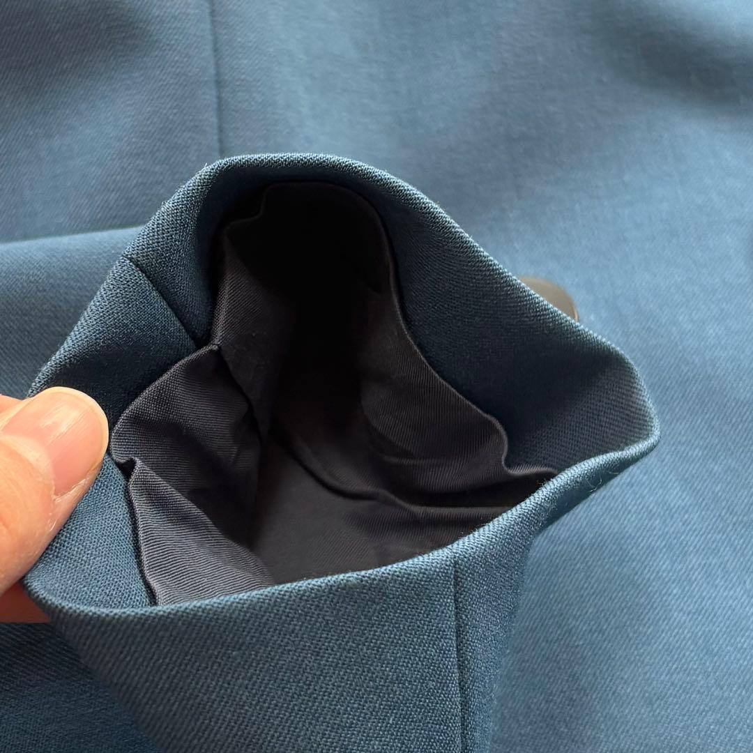 Theory luxe セオリーリュクス　ダブルブレストジャケット　ゆったり　青