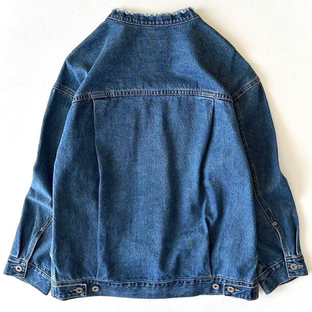 極美品 スローブイエナ ノーカラーGジャン 秋物 デニムジャケット 羽織り
