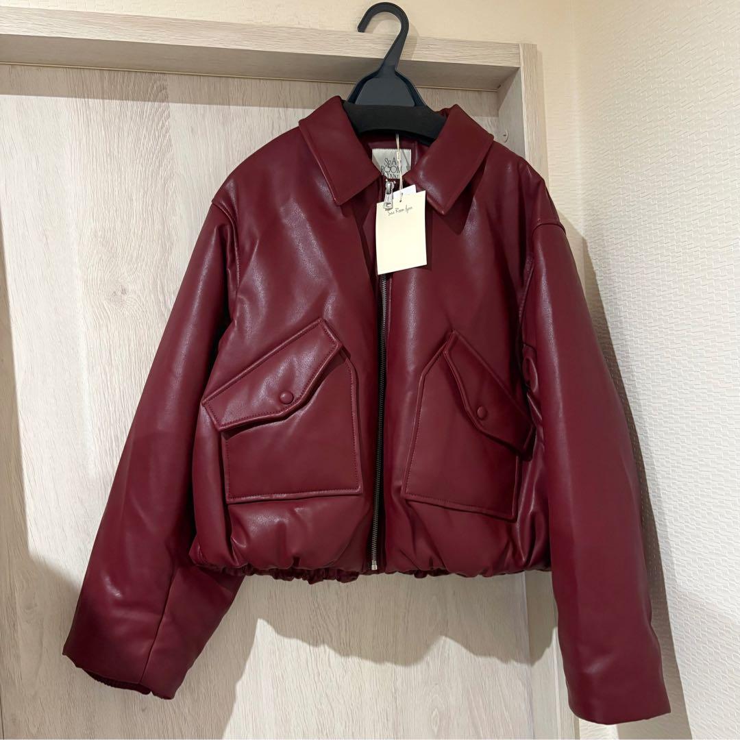 SeaRoomlynn✴︎シールームリン✴︎ ECOレザーPUFFY Zipブルゾン