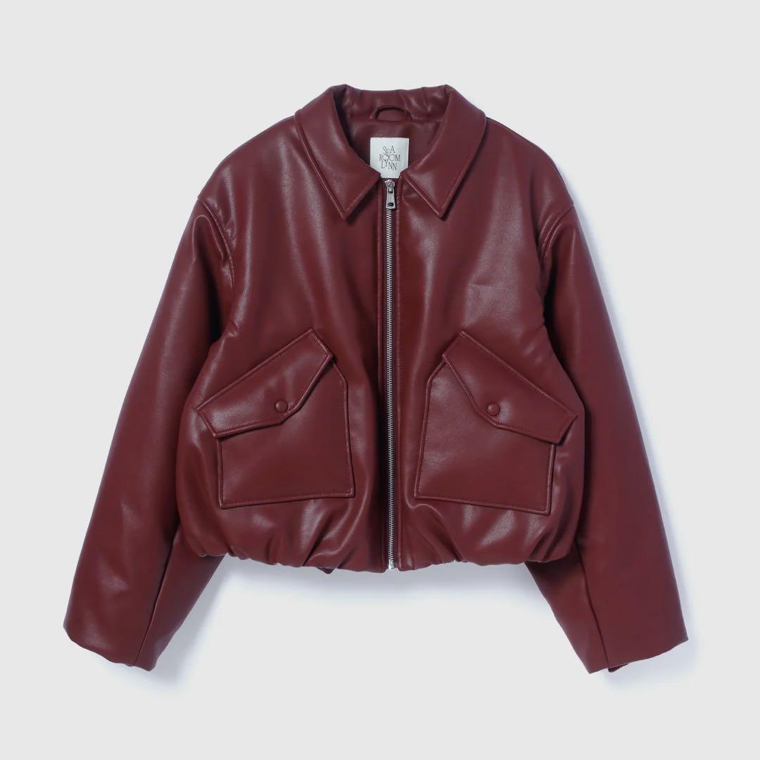 SeaRoomlynn✴︎シールームリン✴︎ ECOレザーPUFFY Zipブルゾン