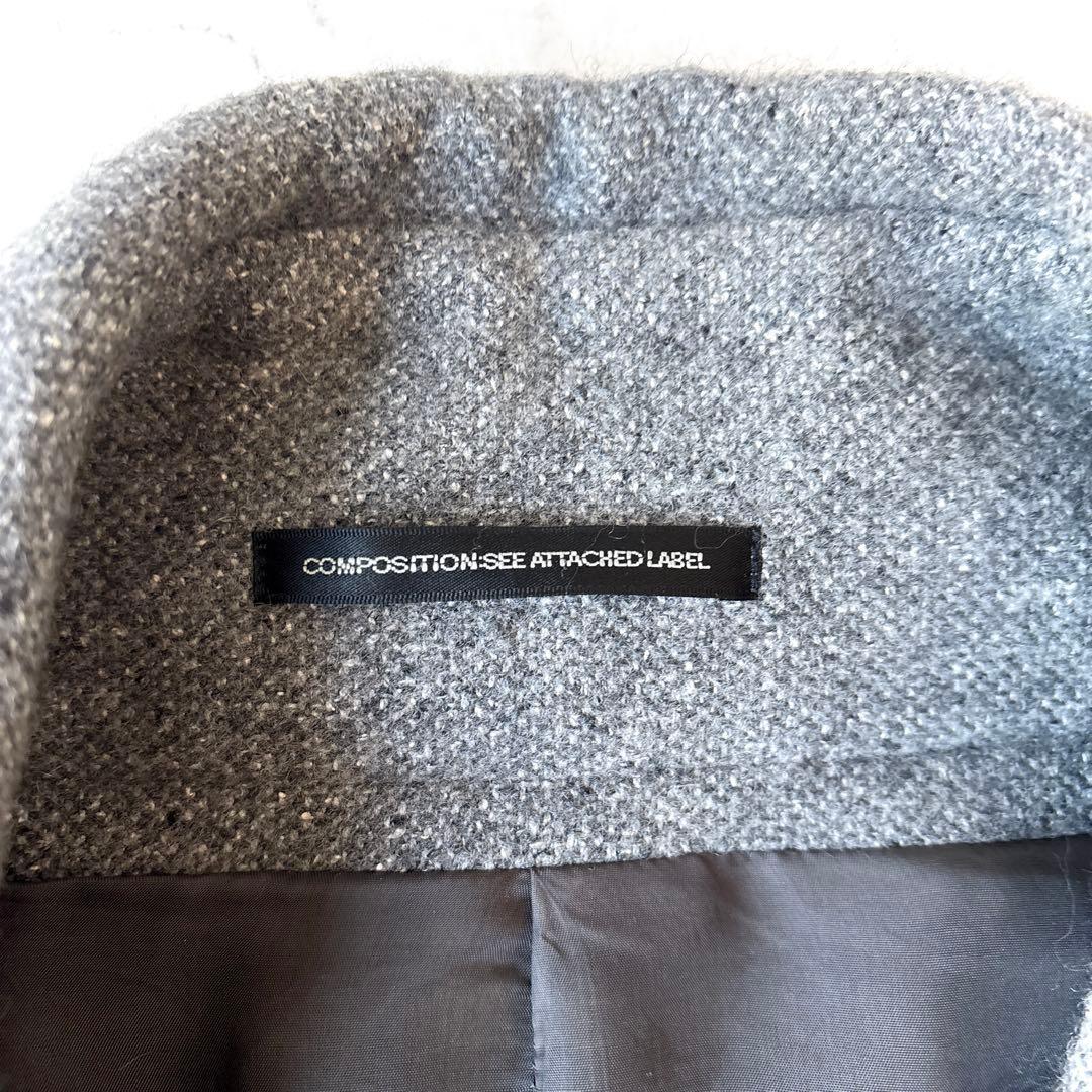 良品 ワイズ 日本製 ウール シルク 短丈 ショート ジャケット 羽織り グレー