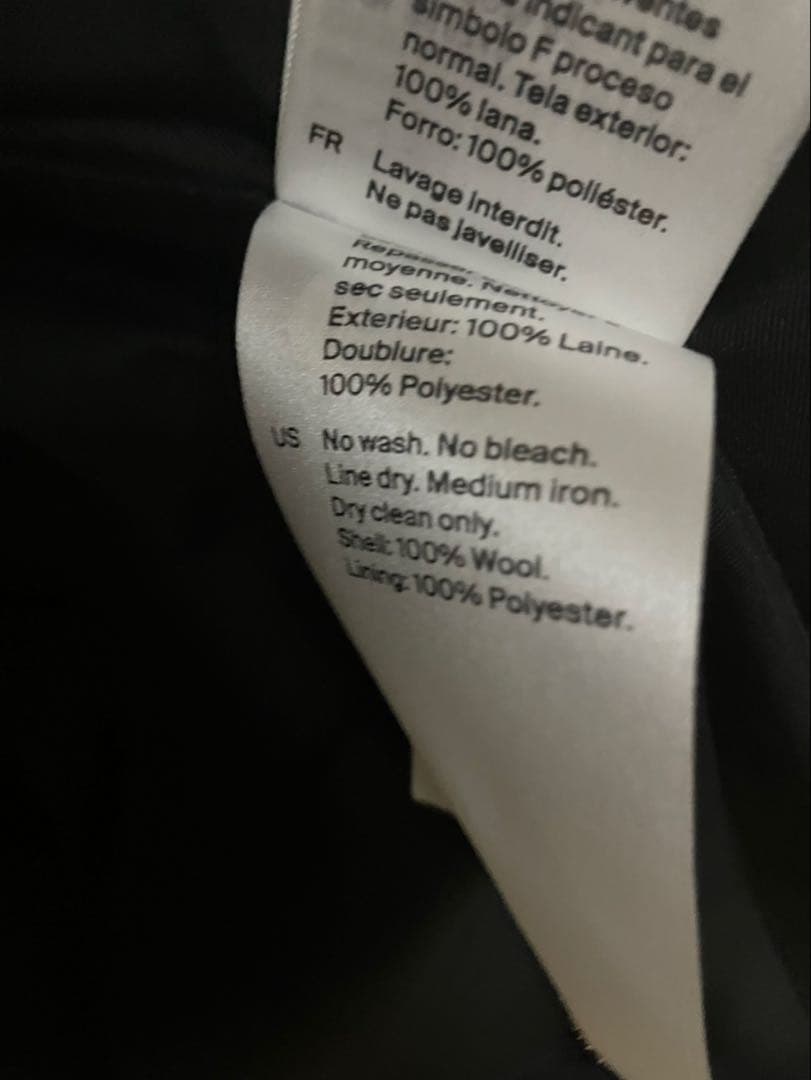 COS ブラック ダブルブレスト テーラードジャケット 36R