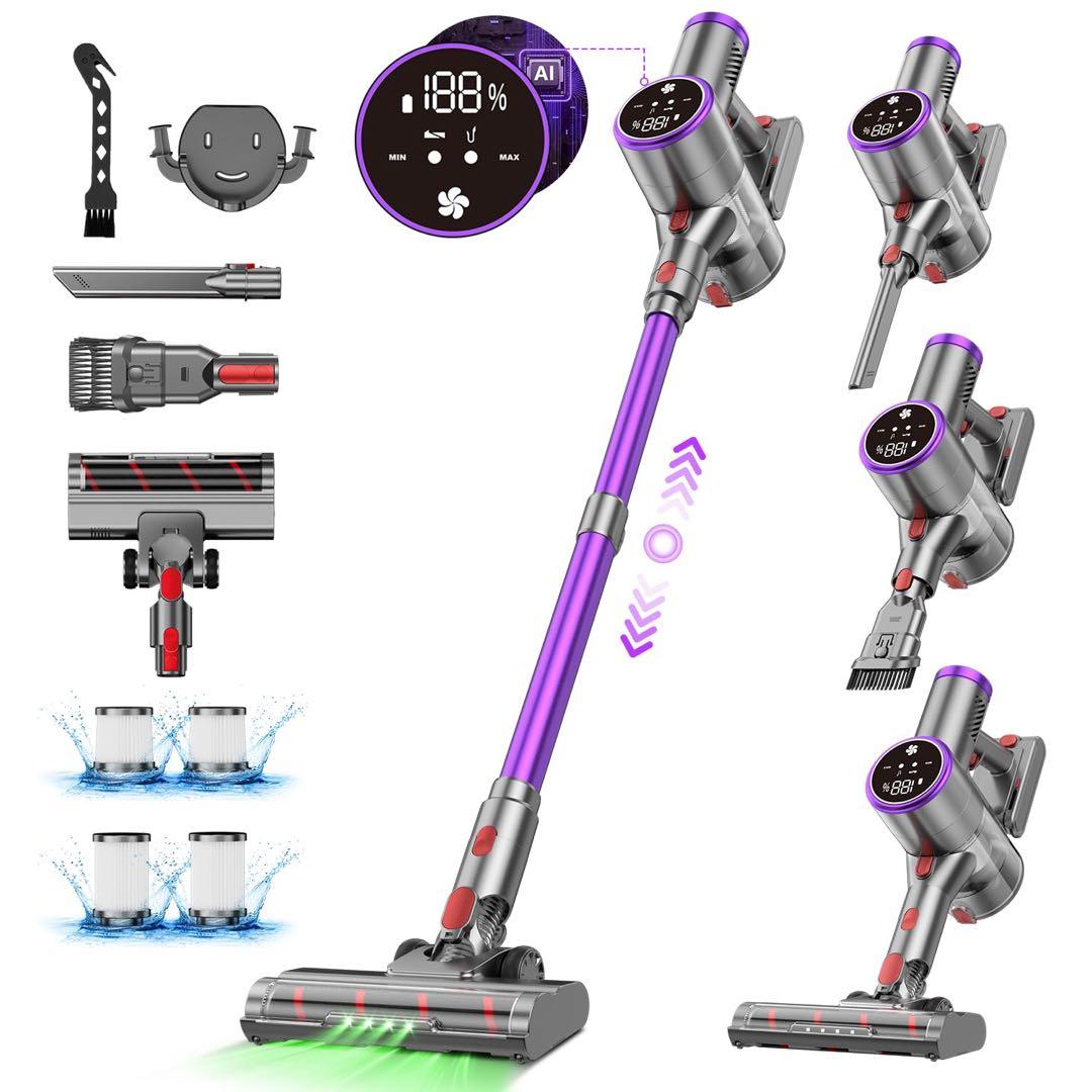 【新品】コードレス掃除機 86KPa超強吸引 自立式・最大60分稼働