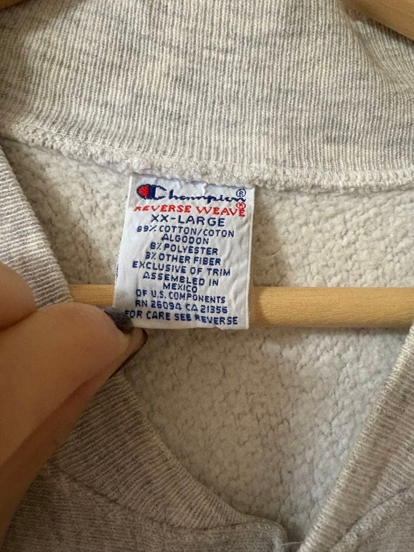 90s USA製 チャンピオン リバースウィーブ カーディガン 目付き　xxl