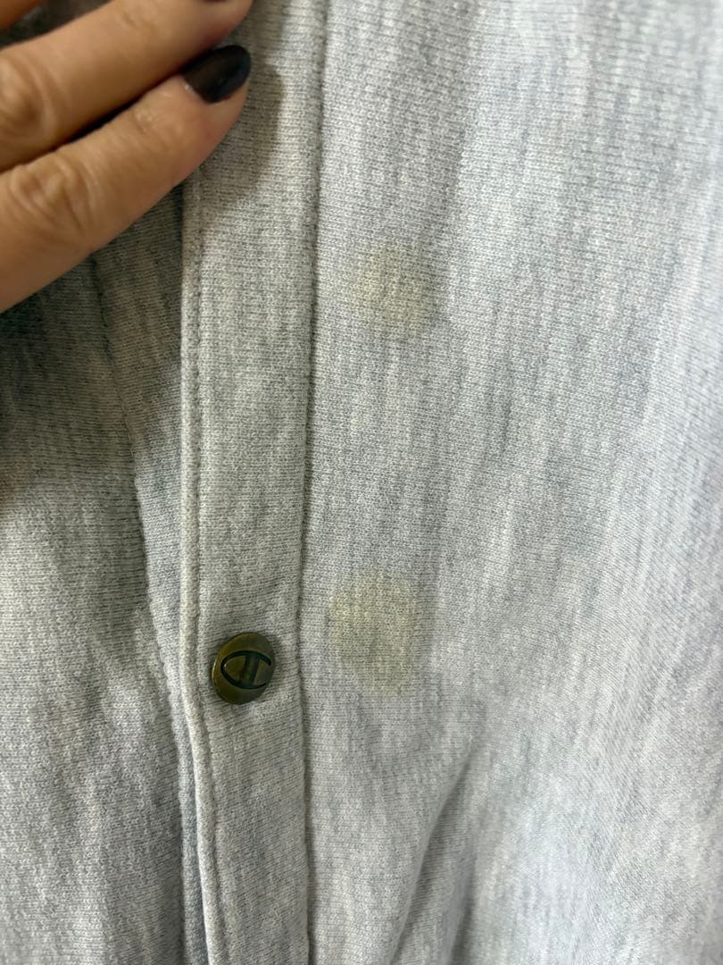 90s USA製 チャンピオン リバースウィーブ カーディガン 目付き　xxl