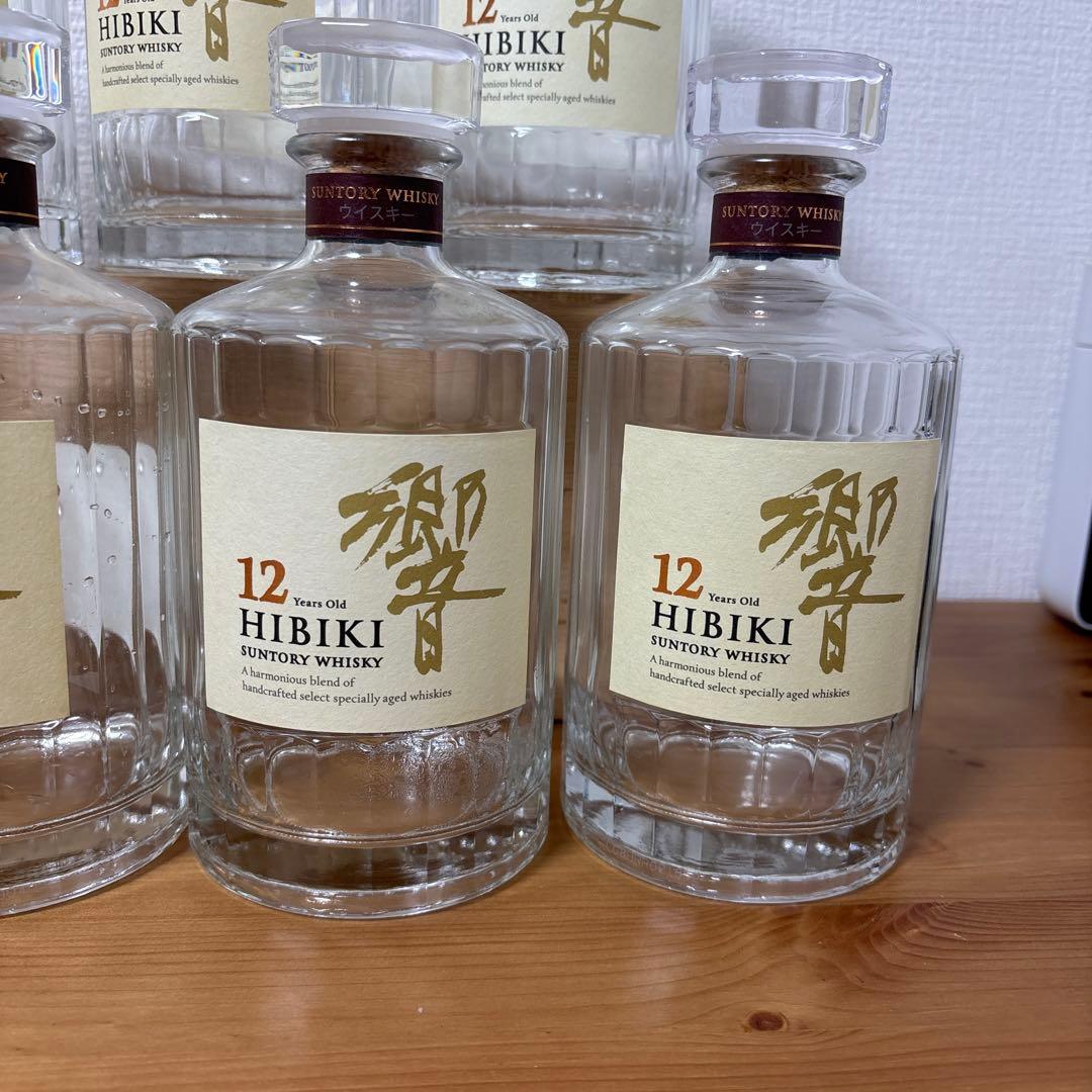 (空瓶) サントリーウイスキー　響12年　700ml 空瓶　7点セット