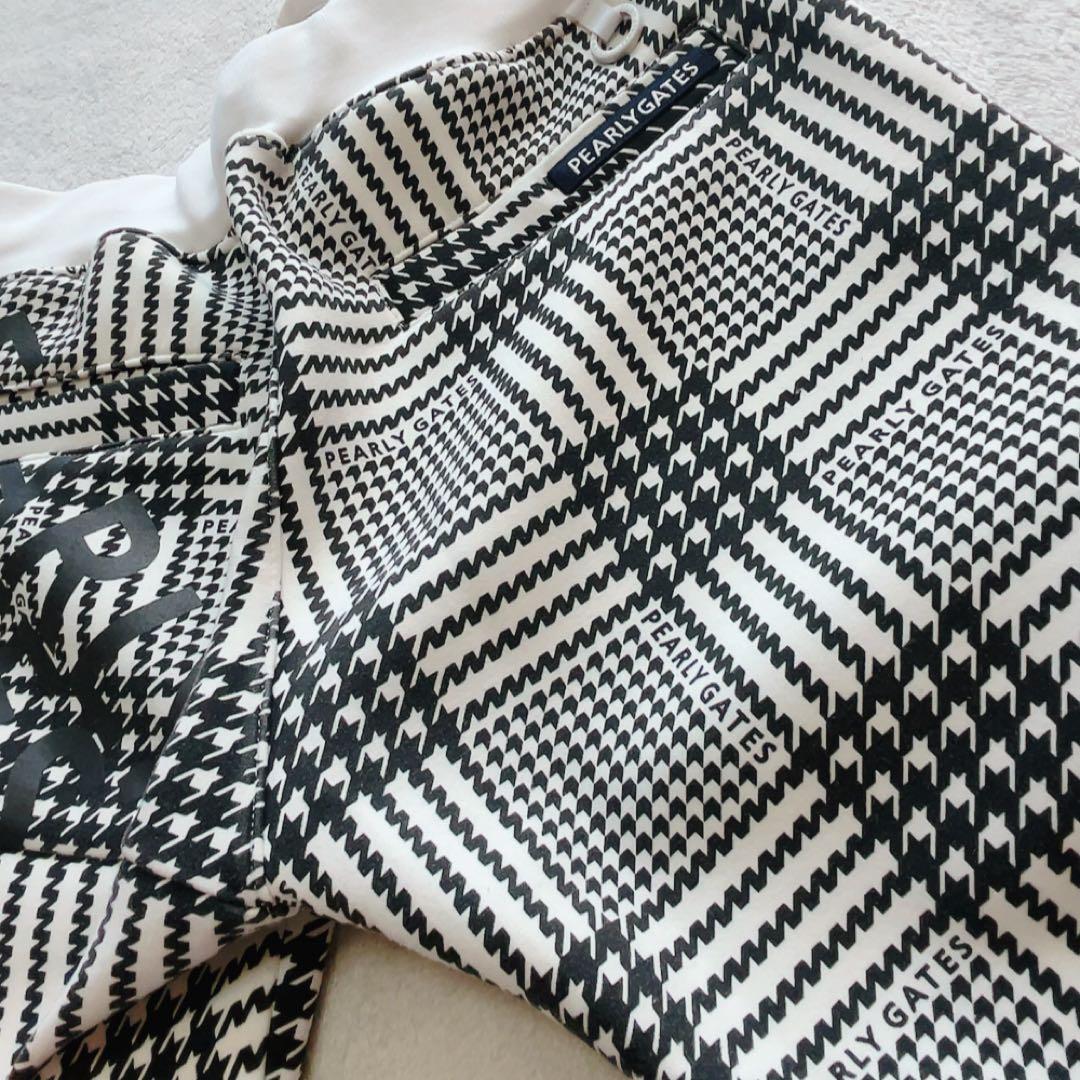 極美品　近年　パーリーゲイツ　セットアップ　千鳥　パーカー　チェック　パンツ