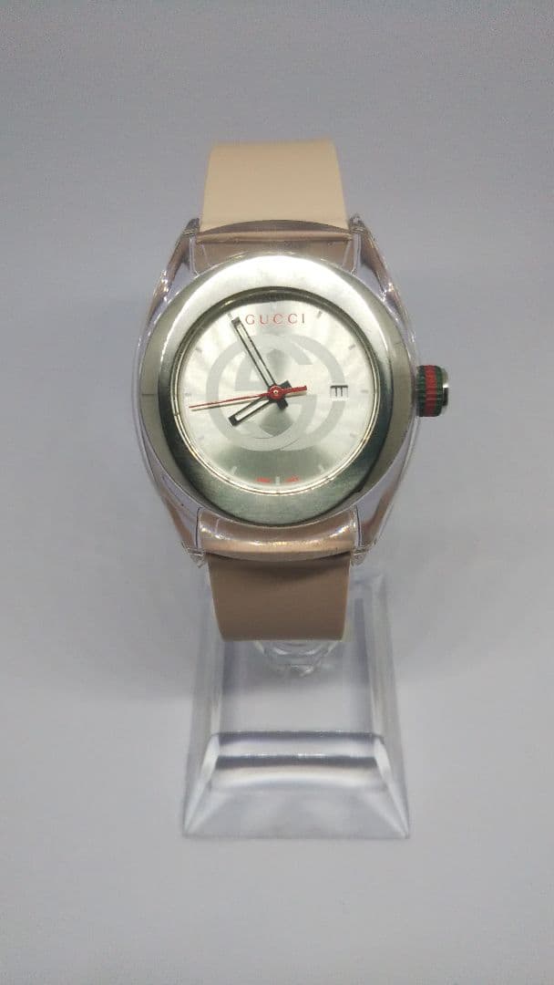 【電池交換済み】GUCCI シンク ラバーベルト 腕時計