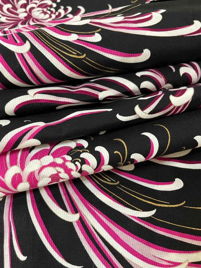 売切！ 浴衣 ヒロミチナカノ 咲き乱れる 乱菊 金彩ラメ 身丈165cm 新品