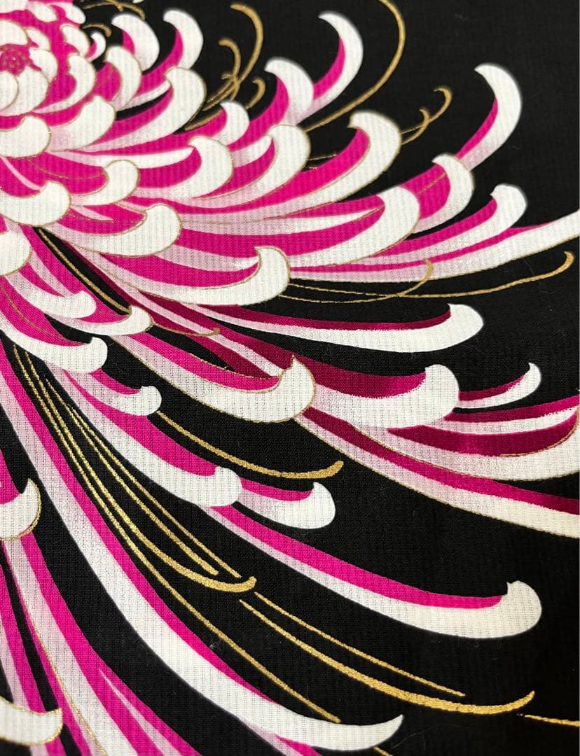 売切！ 浴衣 ヒロミチナカノ 咲き乱れる 乱菊 金彩ラメ 身丈165cm 新品