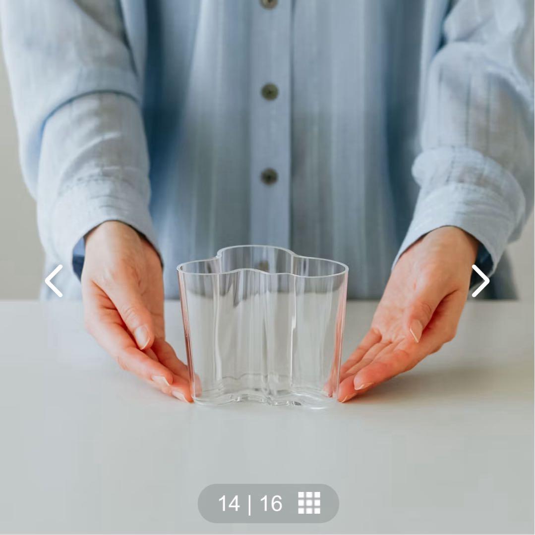 【1回使用美品】95mm イッタラ アアルト ベース クリア