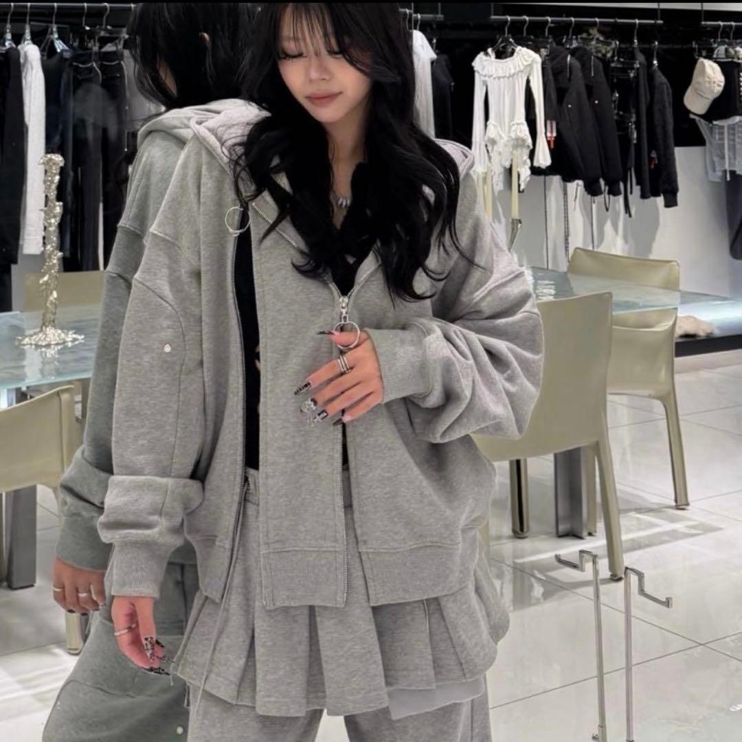 トップス theredthread S w zip hoodie long