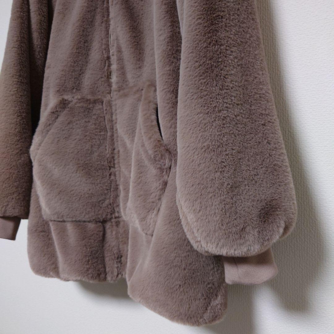 MARY QUANT ビジューデイジーファーBIGパーカー ブルゾン