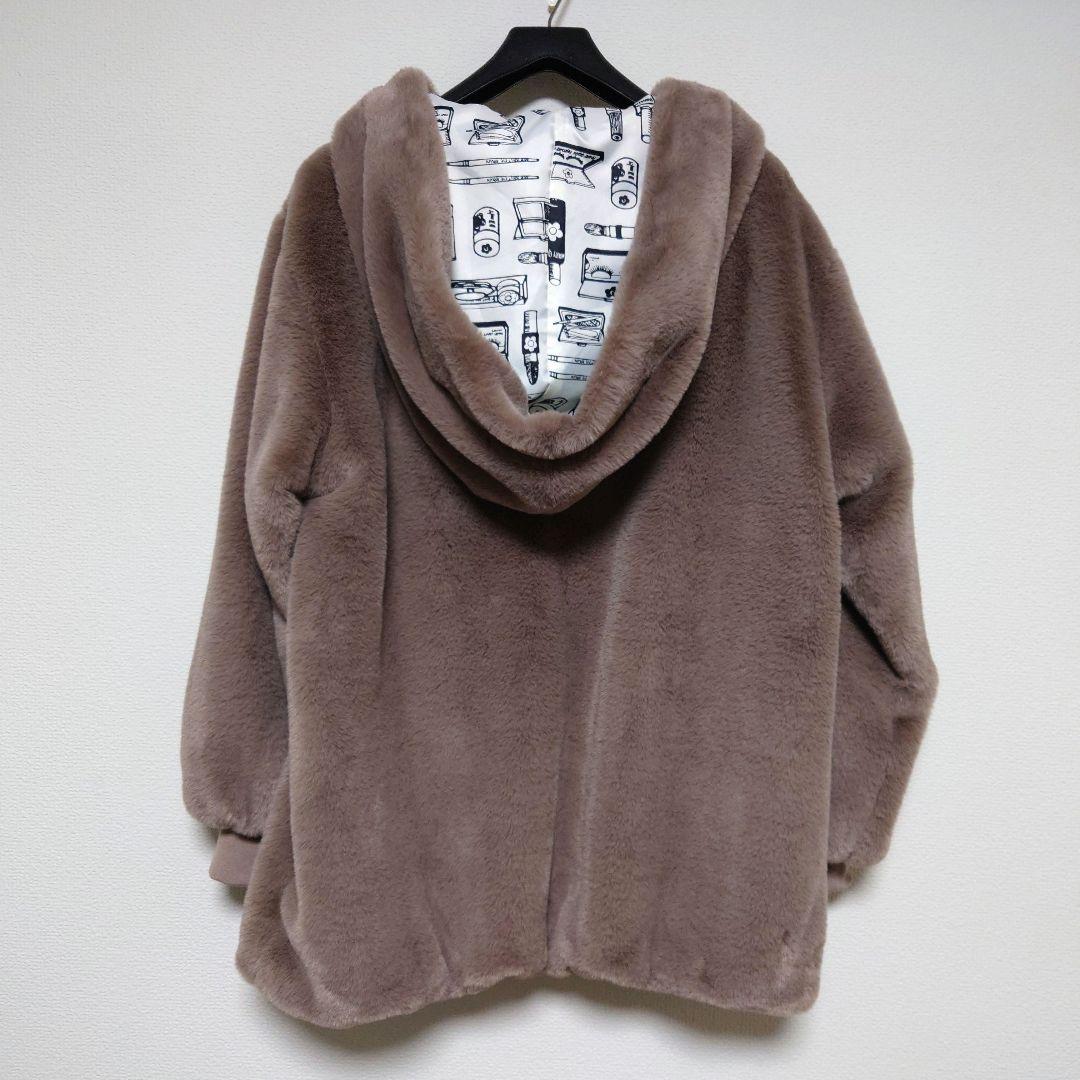 MARY QUANT ビジューデイジーファーBIGパーカー ブルゾン