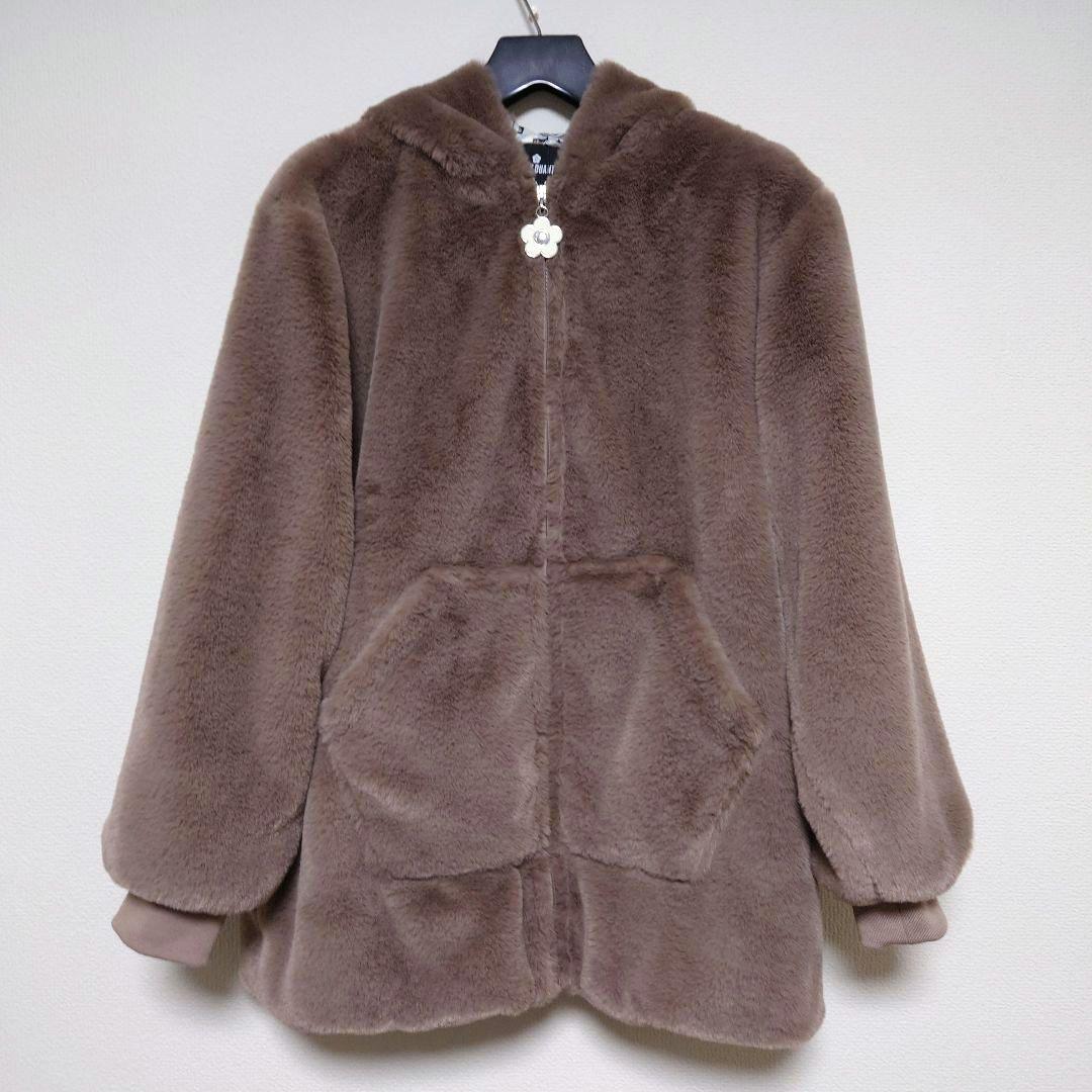 MARY QUANT ビジューデイジーファーBIGパーカー ブルゾン