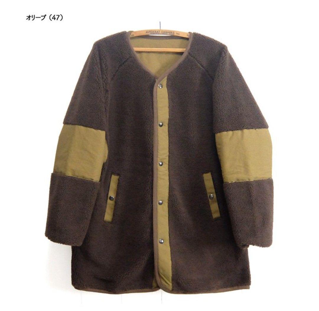 BARNS　ボア　リバーシブル　コート