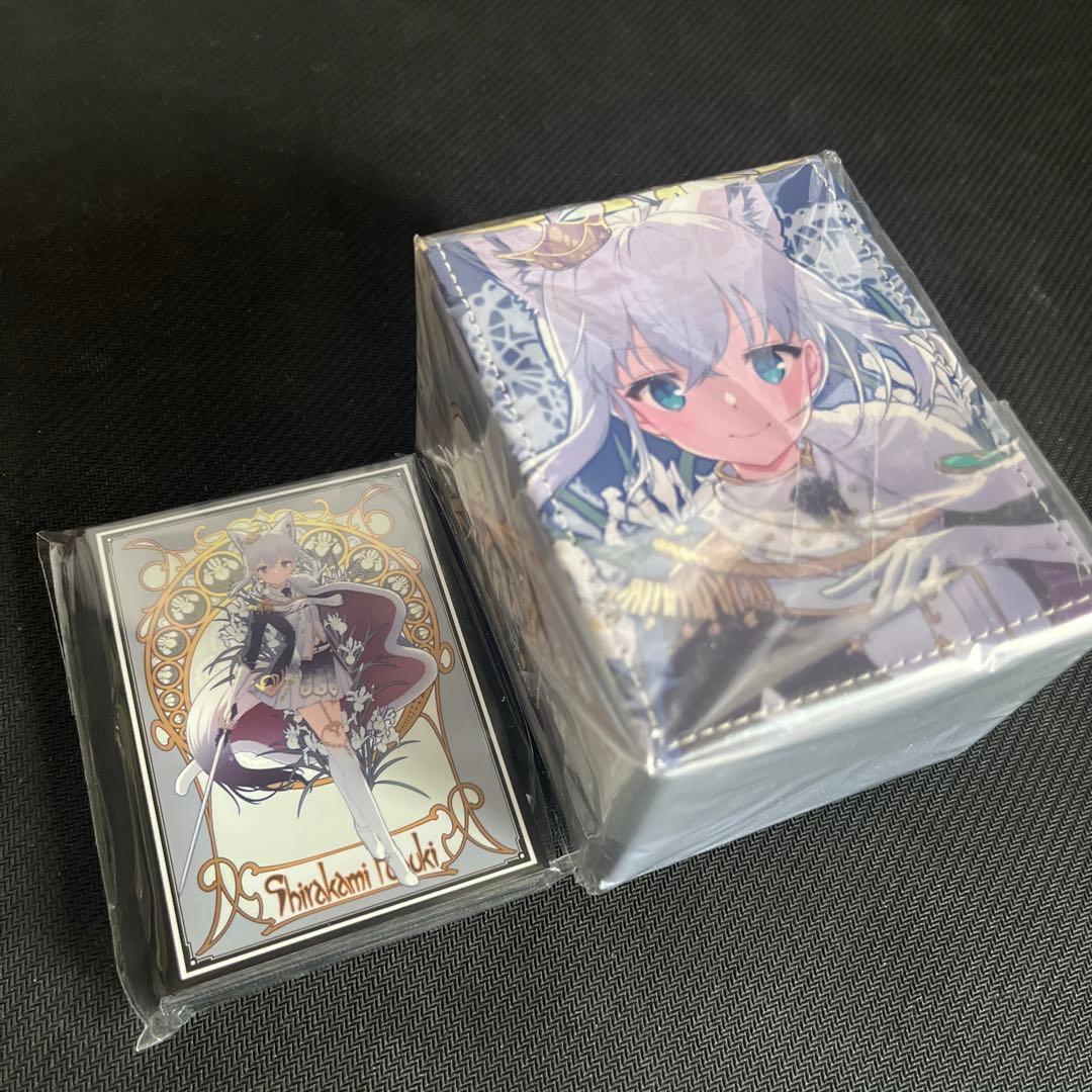 【スリーブ/合皮製デッキケース】ホロライブ 白上フブキ セット【未開封】