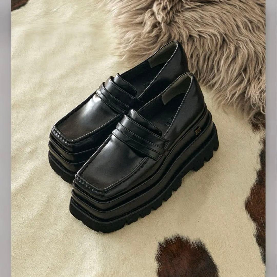 【Darich】ダーリッチ❤ プラットフォームローファー✨ブラック　M size