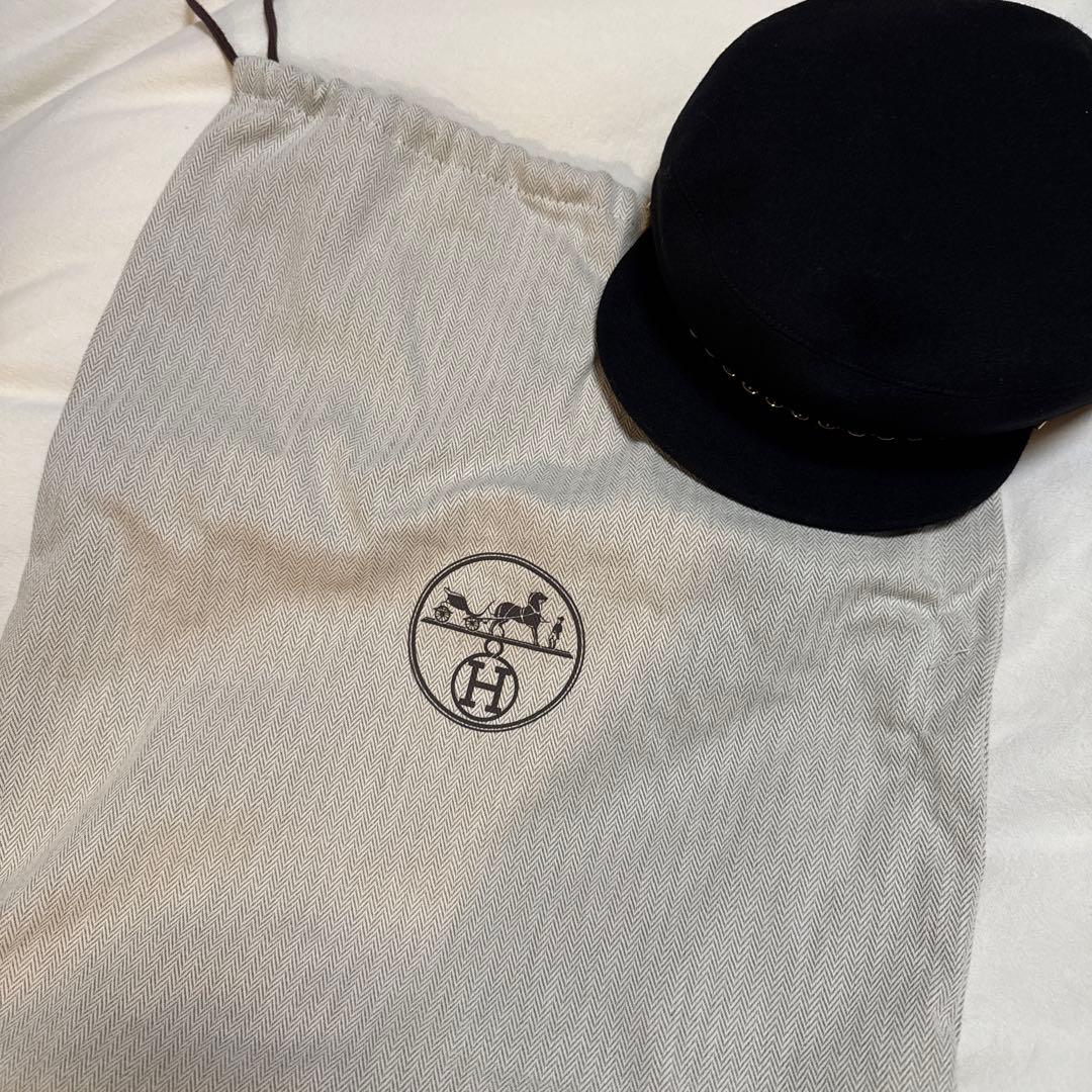 エルメス HERMES シェーヌダンクル 帽子 キャスケット ベルイル