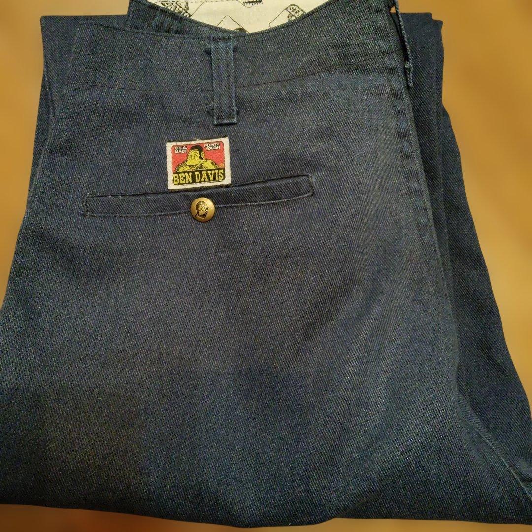 希少90s USA製 Ben Davis ゴリラタグ W32 紺 ヴィンテージ
