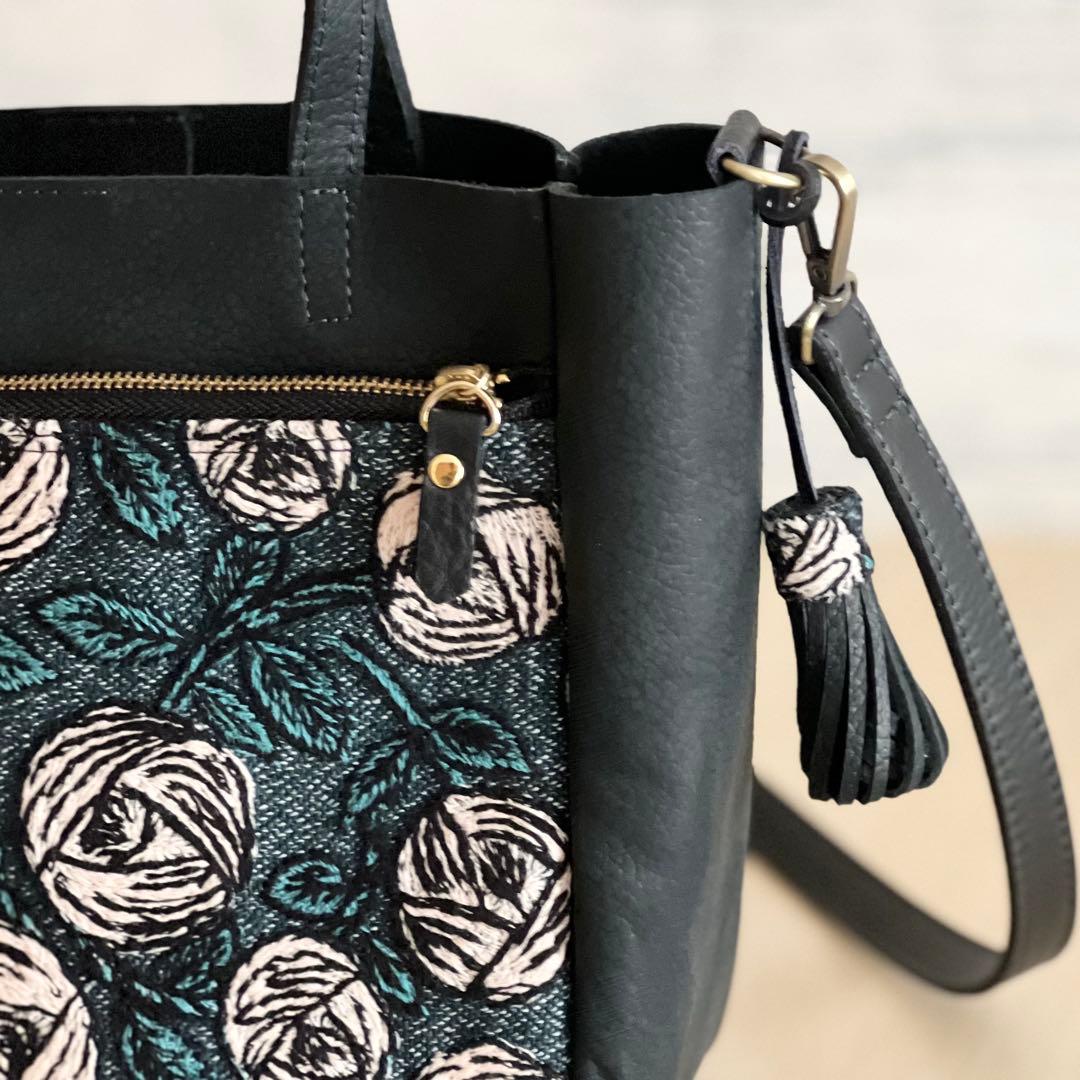 トート型本革ショルダーバッグ　rosy TB512-142