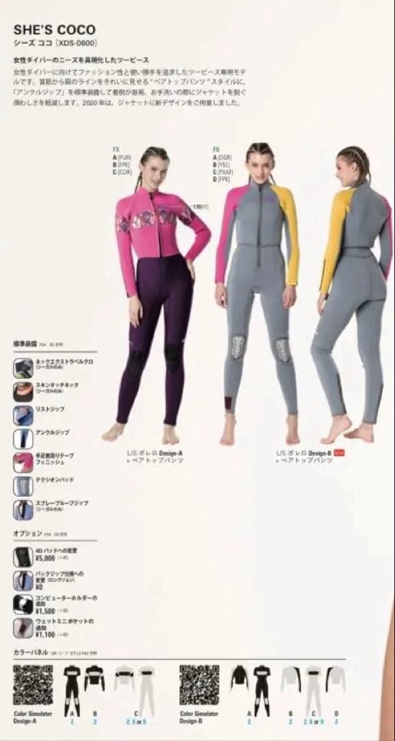 モビーズ ウエットスーツ ツーピース　SHE'S COCO 上下セット