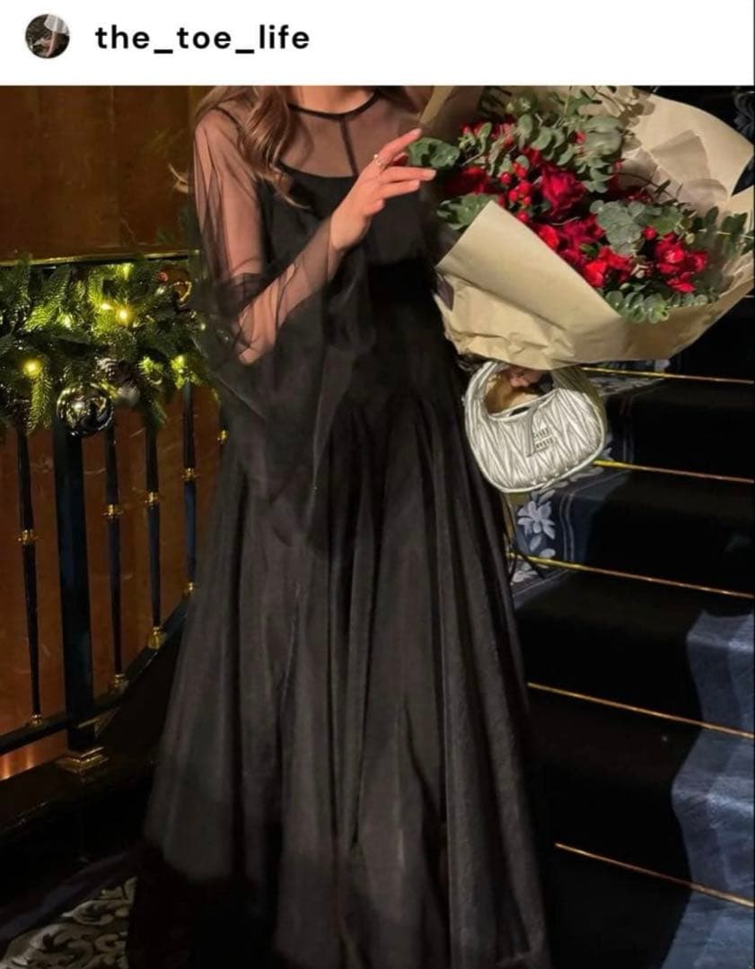 正規品 thetoe Bluebell Tulle Dress black S