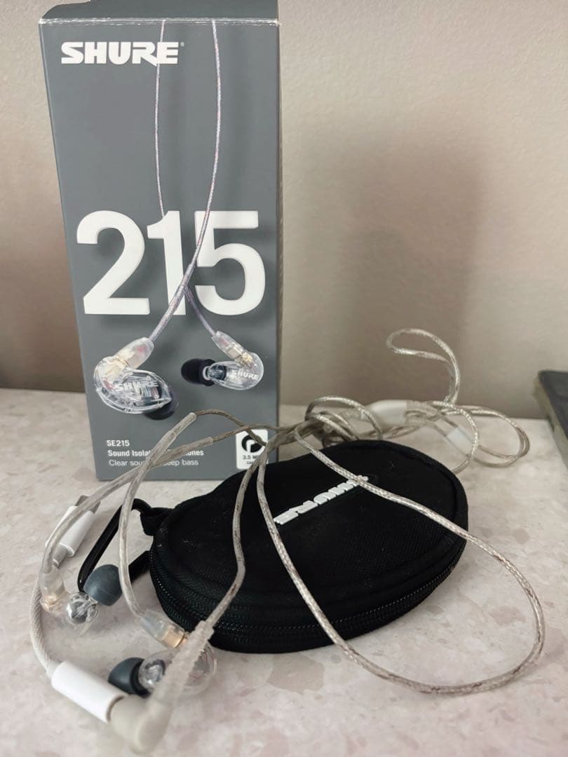 SHURE 215 有線イヤホン キャリングケース付き