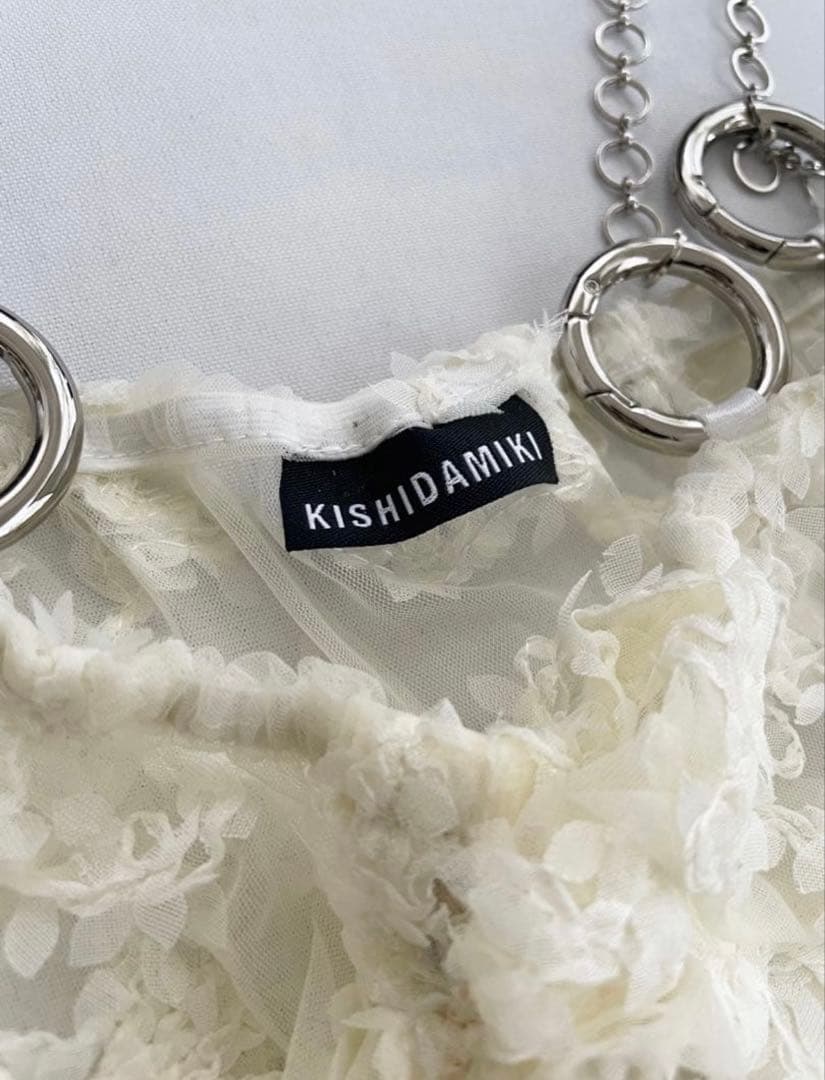 KISHIDAMIKI - チェーンブラ（レースホワイト）