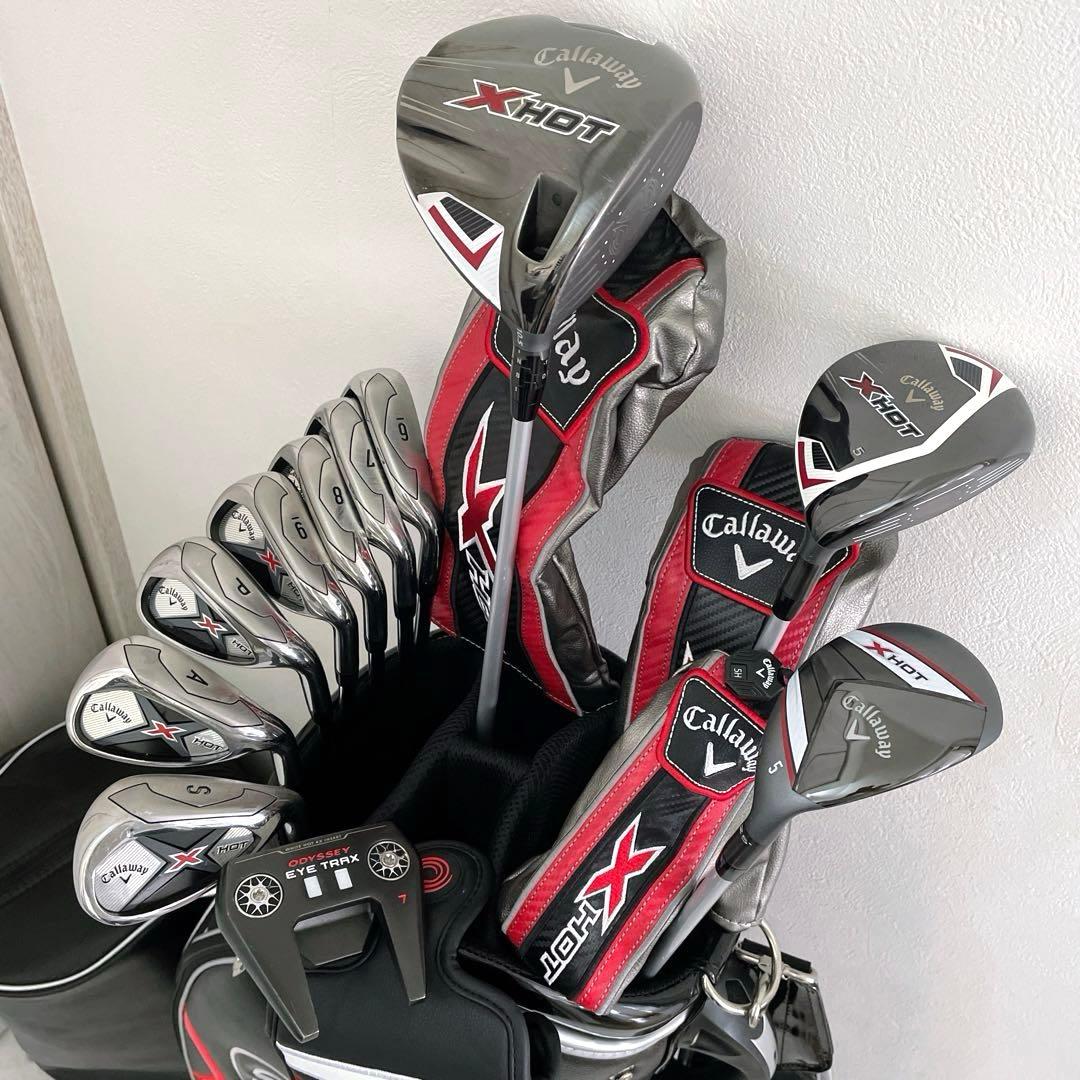 現行最新モデル　美品　メンズ　Callaway XHOT ゴルフクラブセット　S