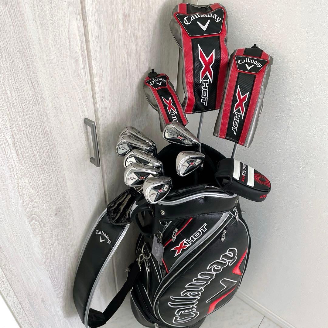 現行最新モデル　美品　メンズ　Callaway XHOT ゴルフクラブセット　S