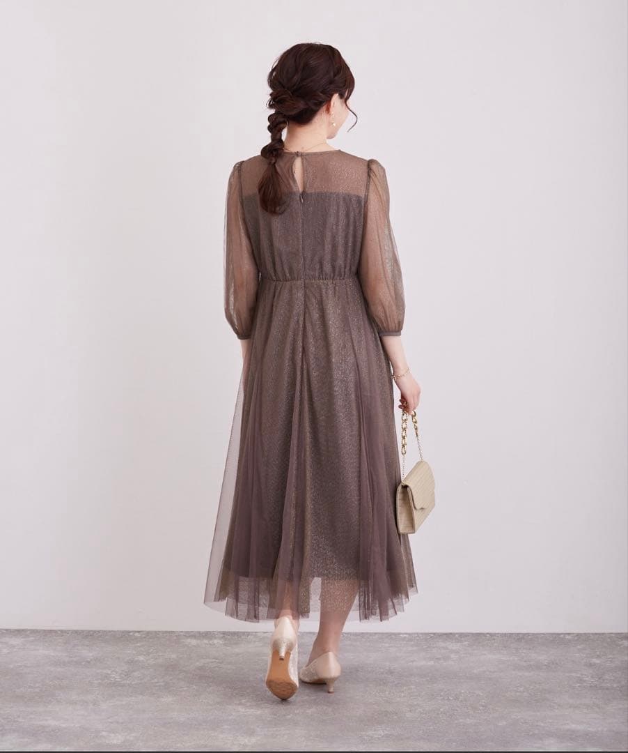 Dorry Doll ビスチェ風トップス ラメチュールワンピース