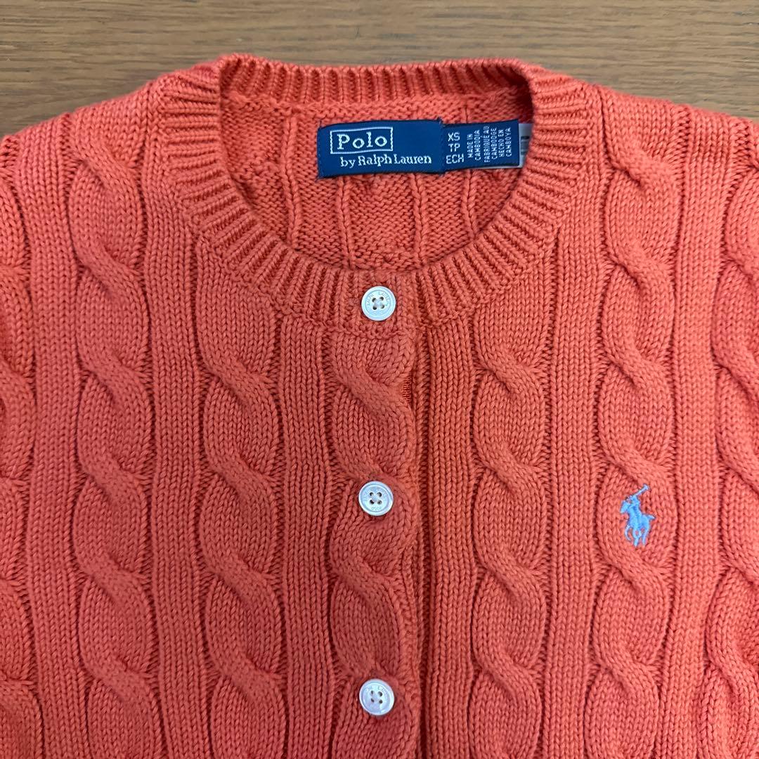極美品 POLO RALPH LAUREN ケーブルニットカーディガン XS