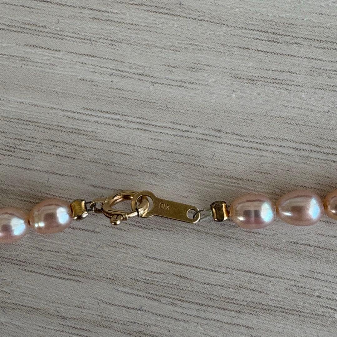 パールネックレス　ペンダント　淡水パール　ベビーパール　k18 18金 真珠