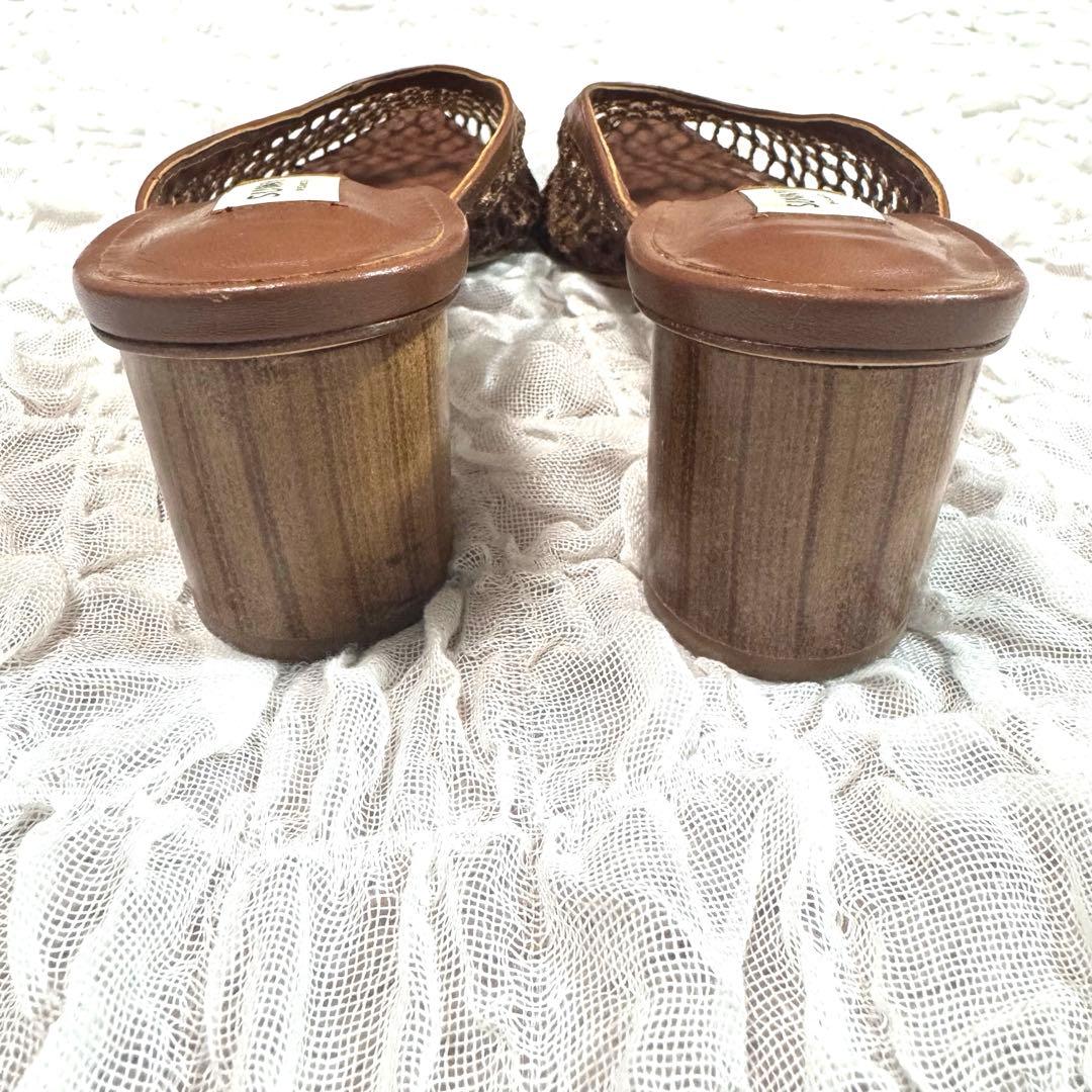 PELLICO SUNNY メッシュ　ポインテッドミュール　サンダル　ブラウン