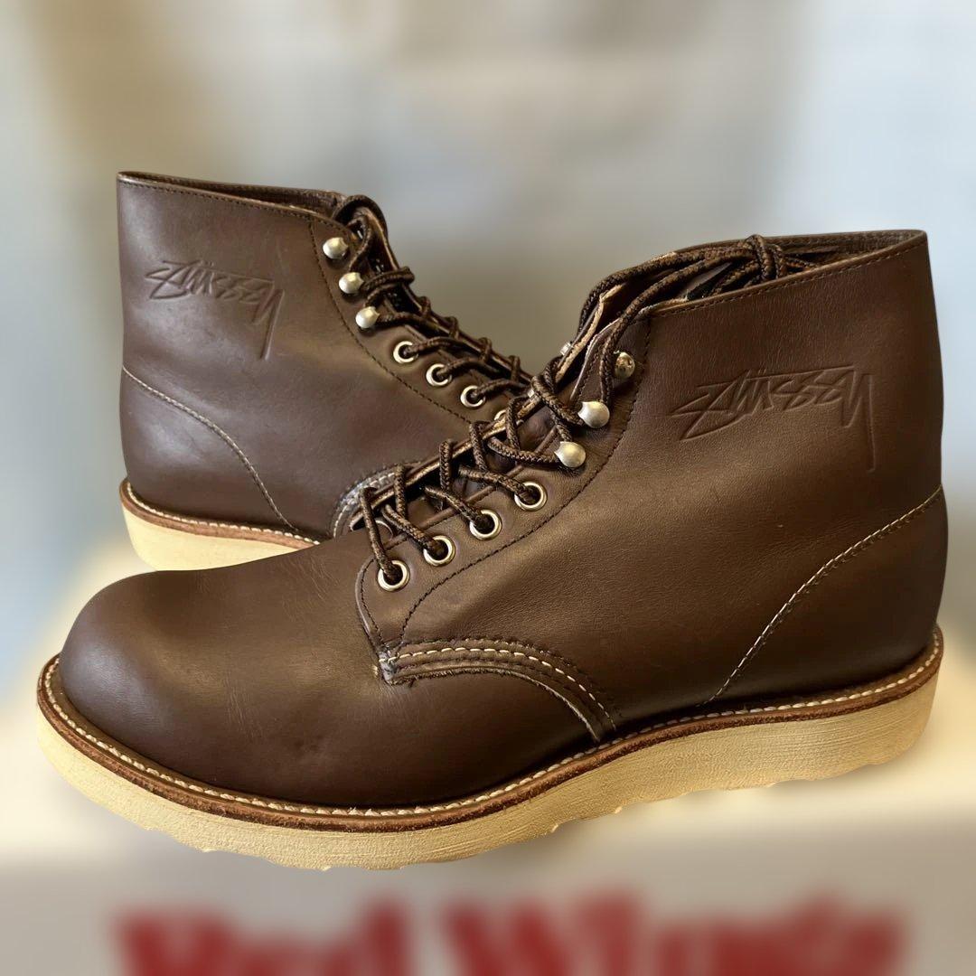 超美品RED WING × Stüssy 60361 27㎝　ダークブラウン