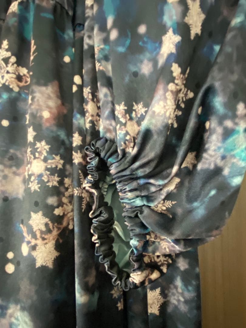 Arobe:スノー フレーク プリント ティアード ワンピース