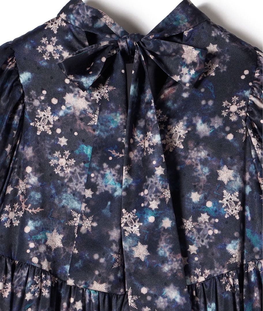 Arobe:スノー フレーク プリント ティアード ワンピース