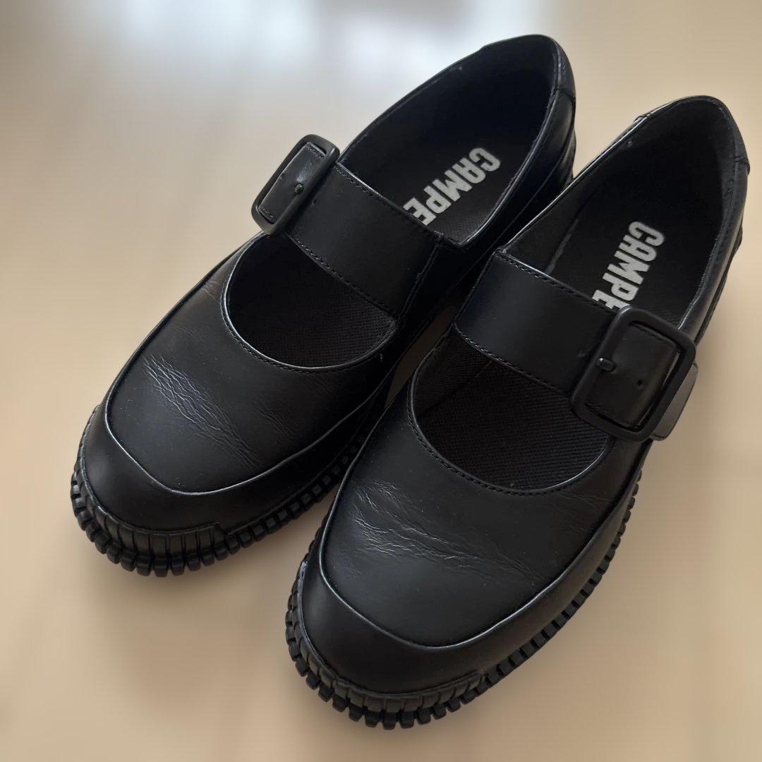 最終お値下げ　CAMPER カンペール　ブラック ローファー　35