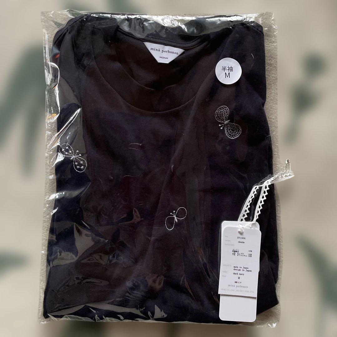 ミナペルホネン　choucho 半袖Ｔシャツ Ｍ　dark navy