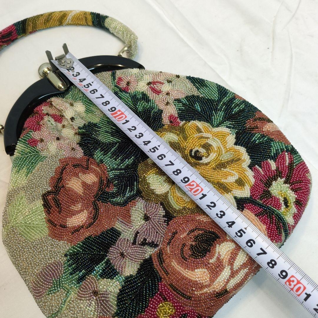 セール【超美品】昭和レトロ 　ビーズバッグ　高級品　パーティーバッグ　年代物