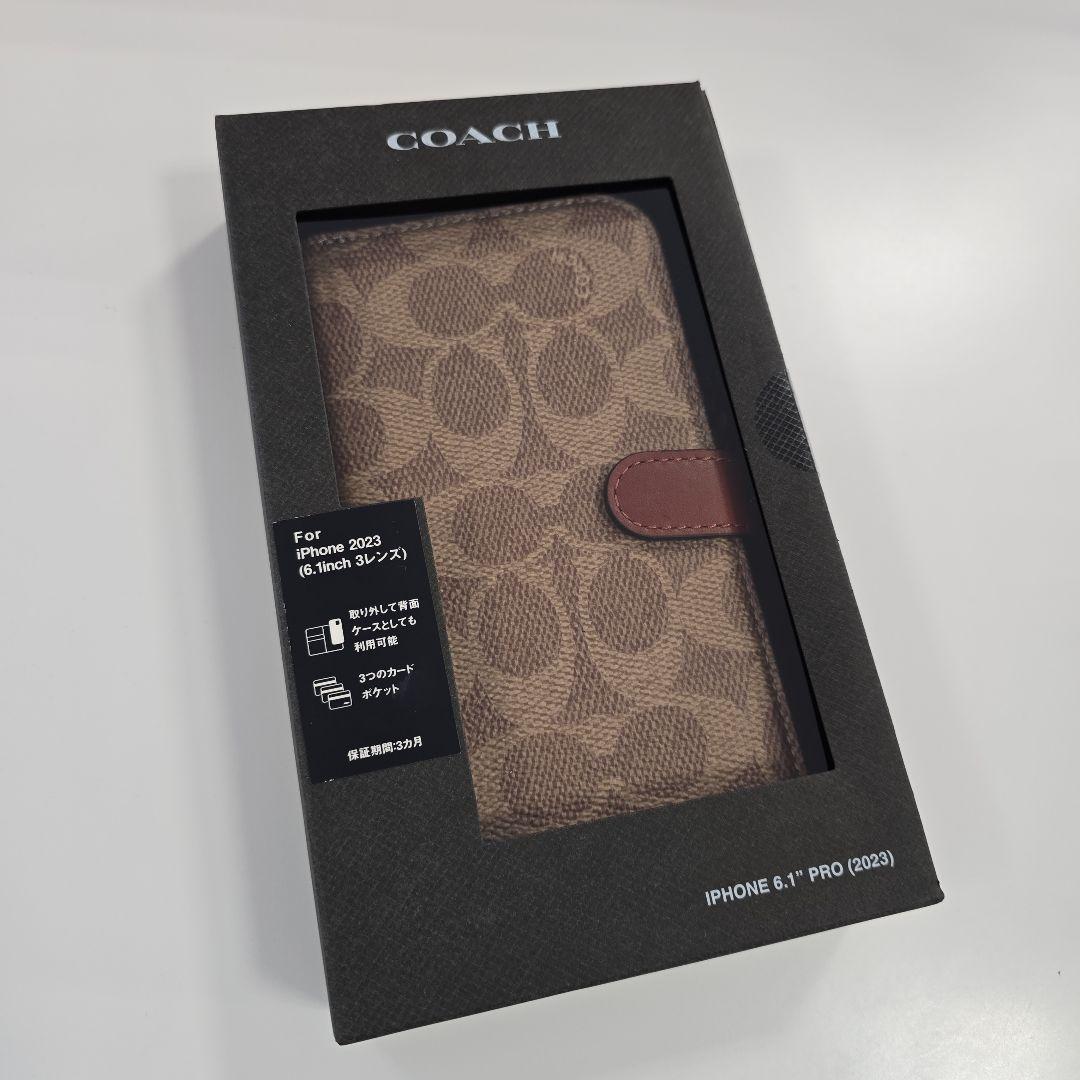 iPhone15Pro コーチ（R）ブックタイプケース