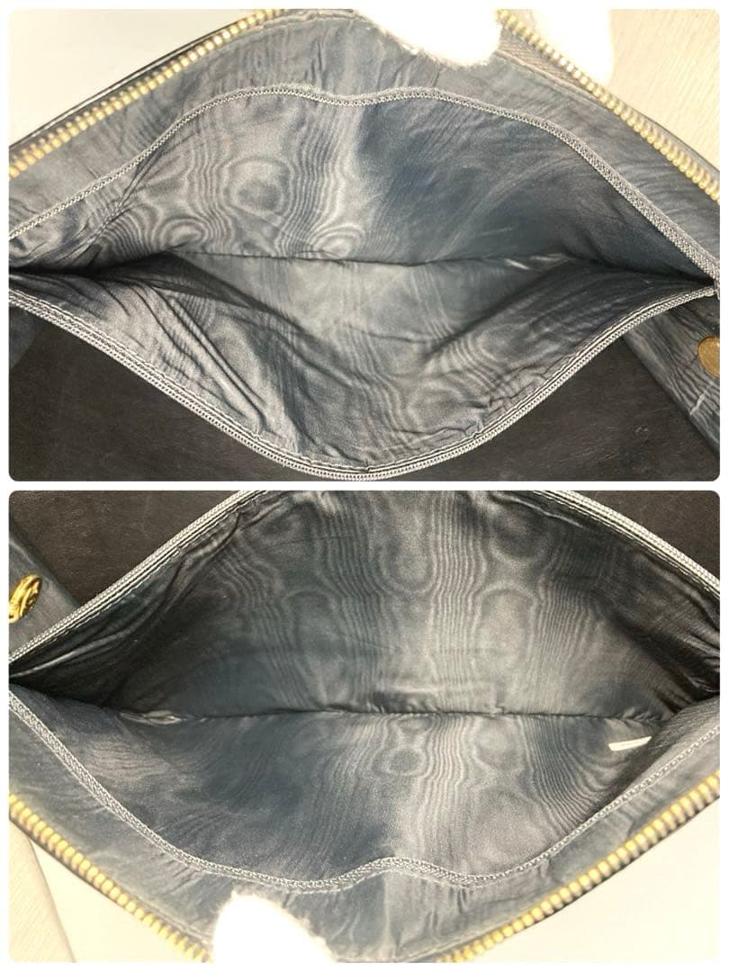 シャネル　ココマーク　パテントレザー　クラッチバッグ　ハンドバック　ブラック